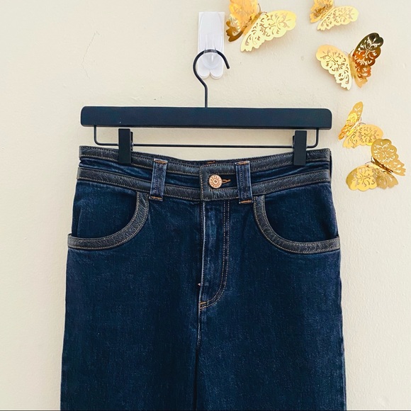 NWT: SEE BY CHLOE | Faux-Leather Trim, High-Rise Denim - Picture 6 of 10